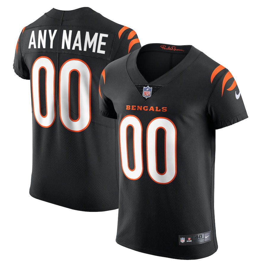 Men Cincinnati Bengals Nike Black Vapor Elite Custom NFL Jersey